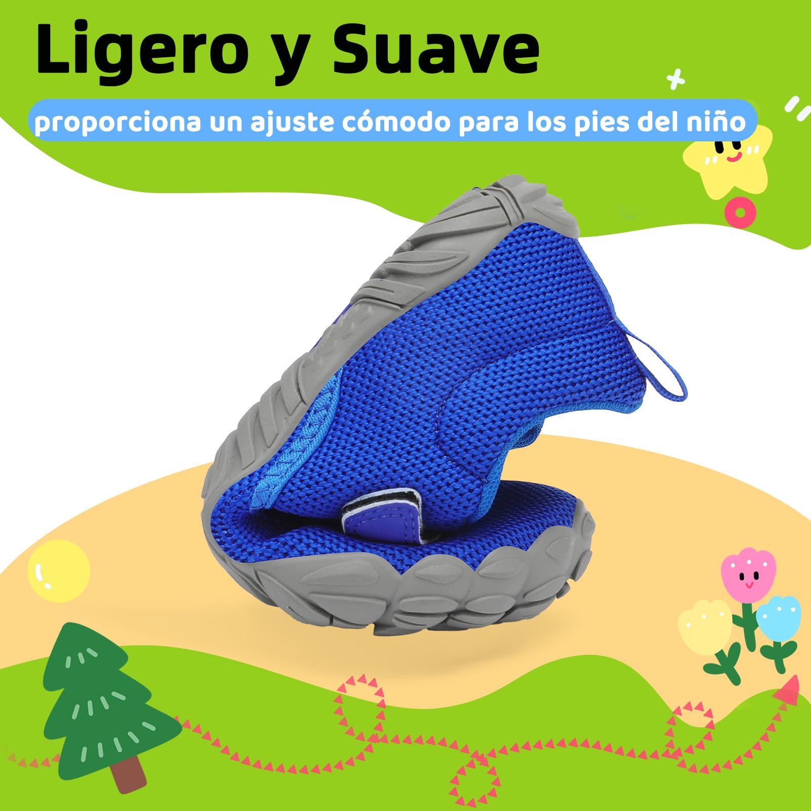 SAGUARO Zapatillas Barefoot Niños Antideslizantes y Ligeras Calzado Descalzos, Talla 24-36 — view 6