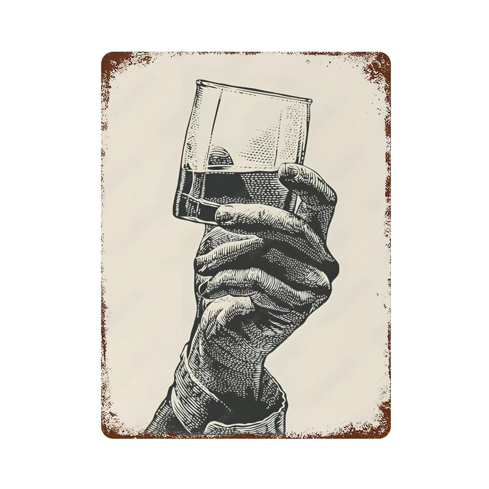 xiaoxiaoshen Whiskey In Hand Wall Decor Art Metal Tin Poster Modern Home Decor Art Home Bar Shop Decorations Vintage Sign 40x30cm
