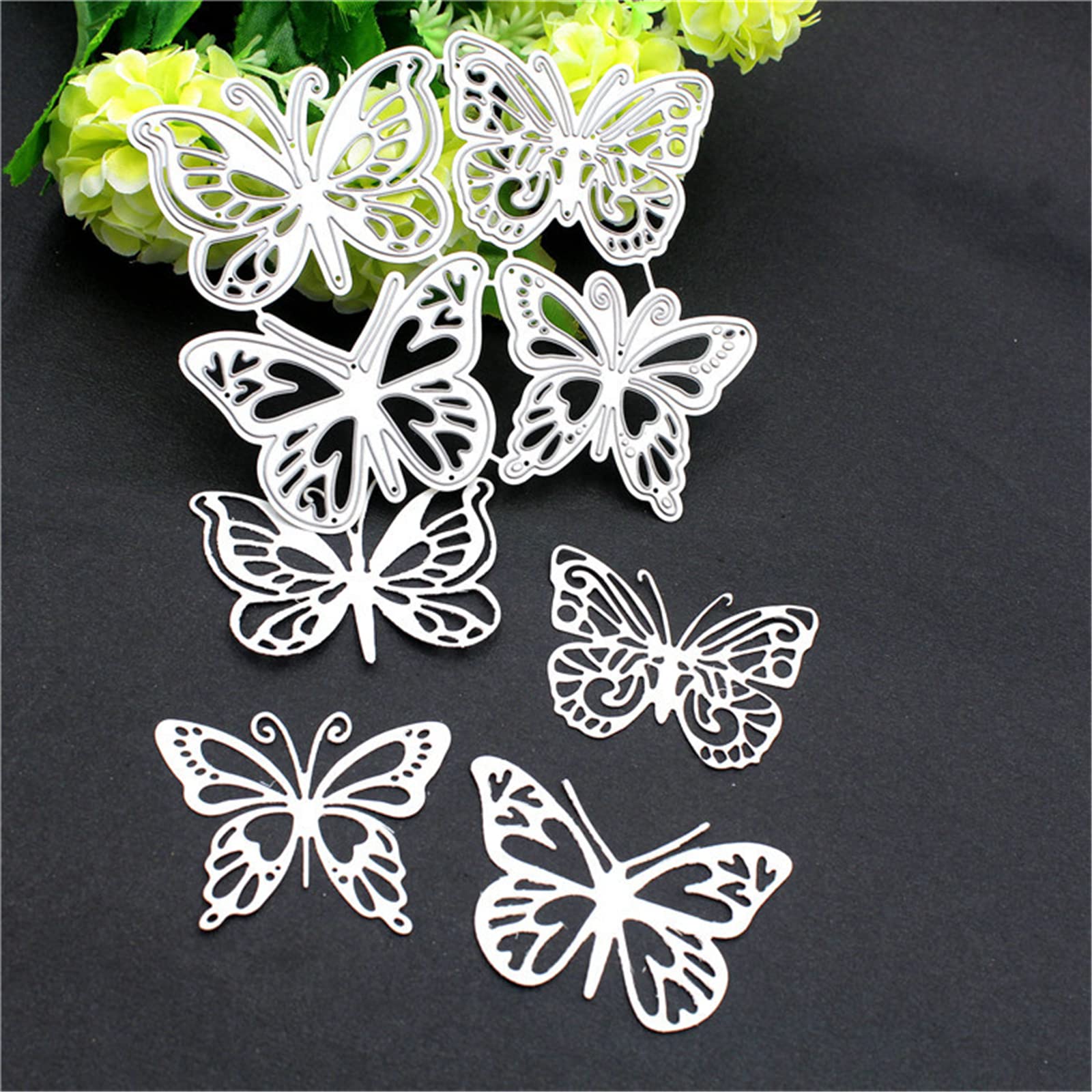 WANGCL 4 Fustelle per la creazione di Biglietti, Farfalle in Metallo Fustellatrici Fai da Te per la Realizzazione di Biglietti da Taglio, Stencil per goffratura Album di Scrapbooking