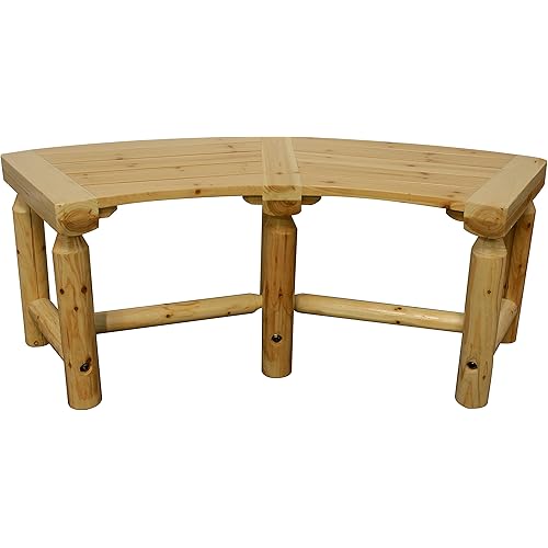 Leigh Country Aspen Curved Bench, Natural