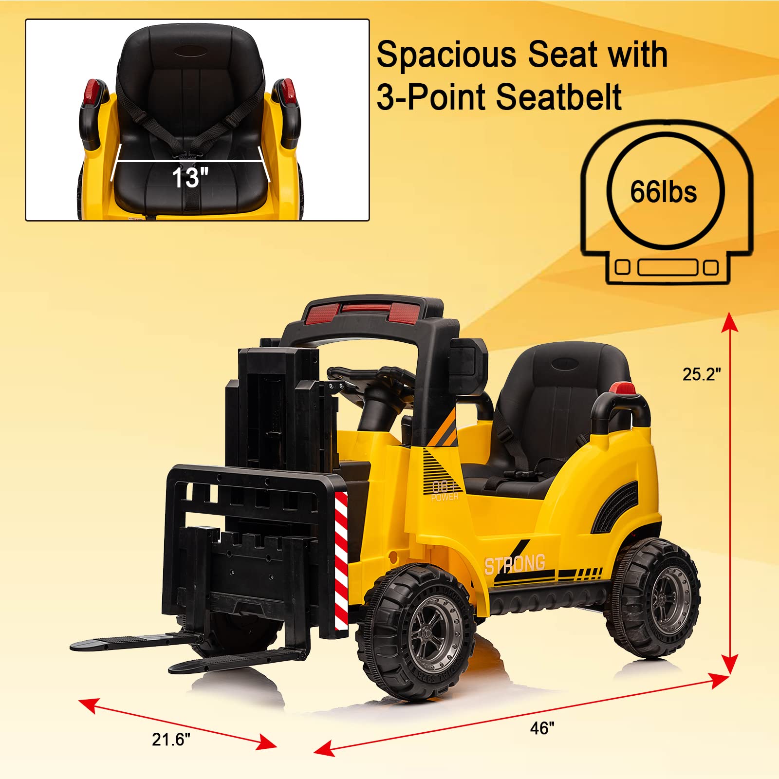 Cat Forklift Toddler Forklift Ride On Forklift Car With RC