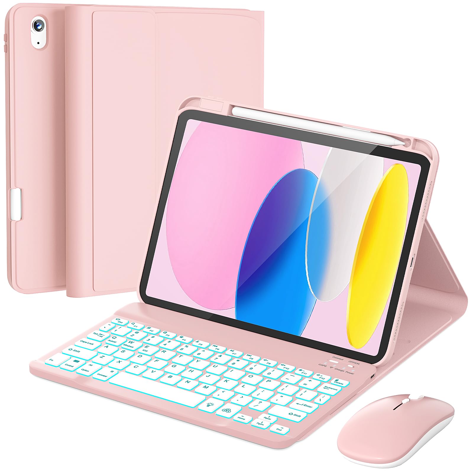 RAYMCRAFT for iPad 11th (A16)/10th Generation Keyboard Case &amp; Mouse Combo
