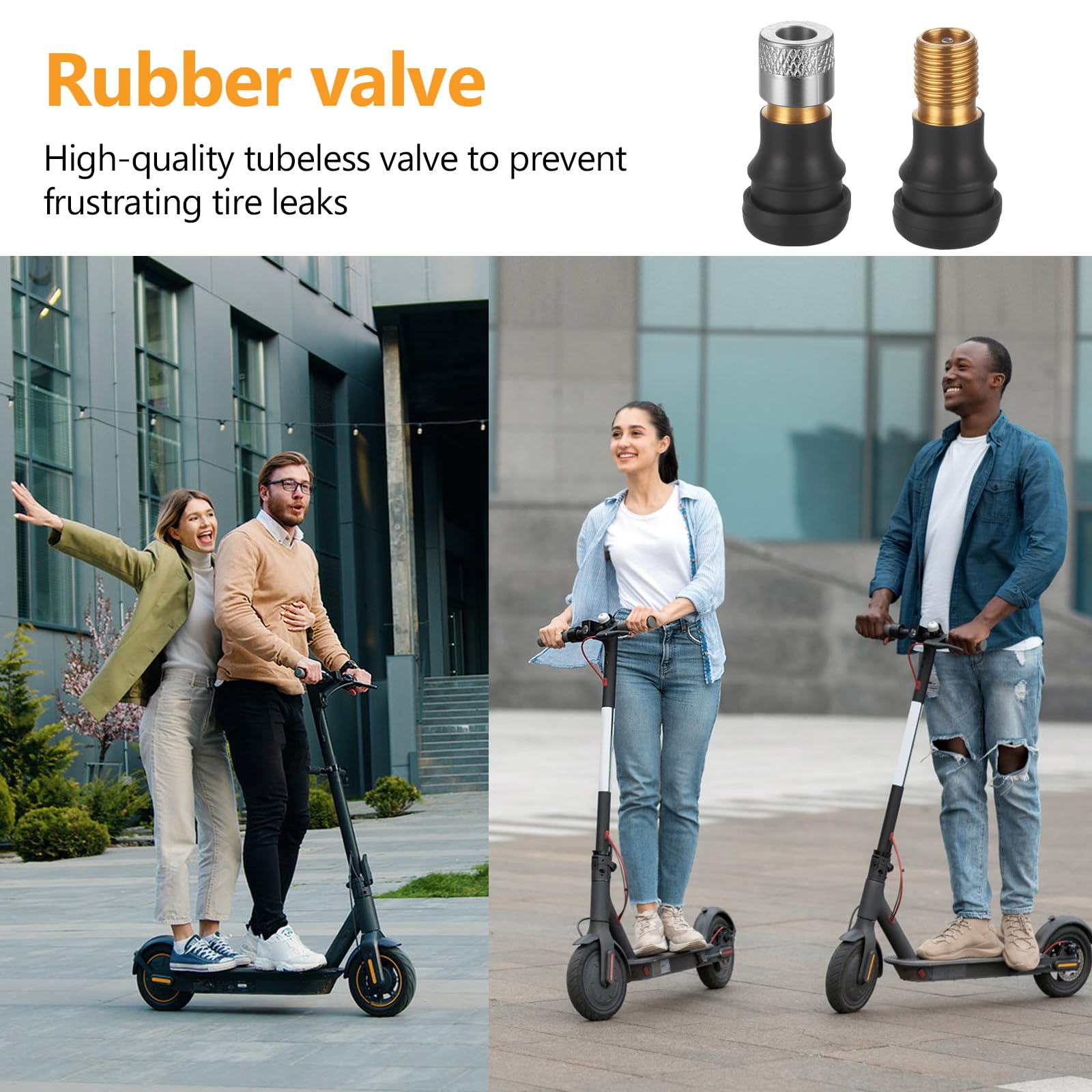 zrfgbxim 7 Pcs Válvulas Tubeless para Patinete Eléctrico, Adaptador Inflador Válvulas, Adaptador de Extensión de Válvula de Neumático para Patinete eléctrico Accesorios — view 6