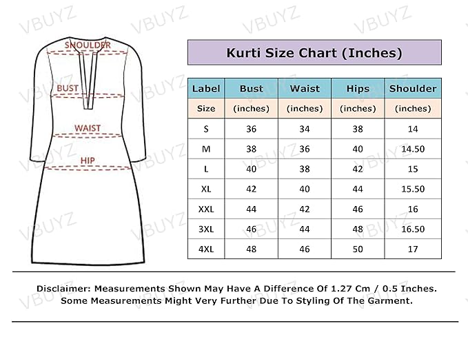 Vbuyz Women's Rayon Printed & Embroidered Anarkali Stitched Kurta (VF-KU-1791_Blue)