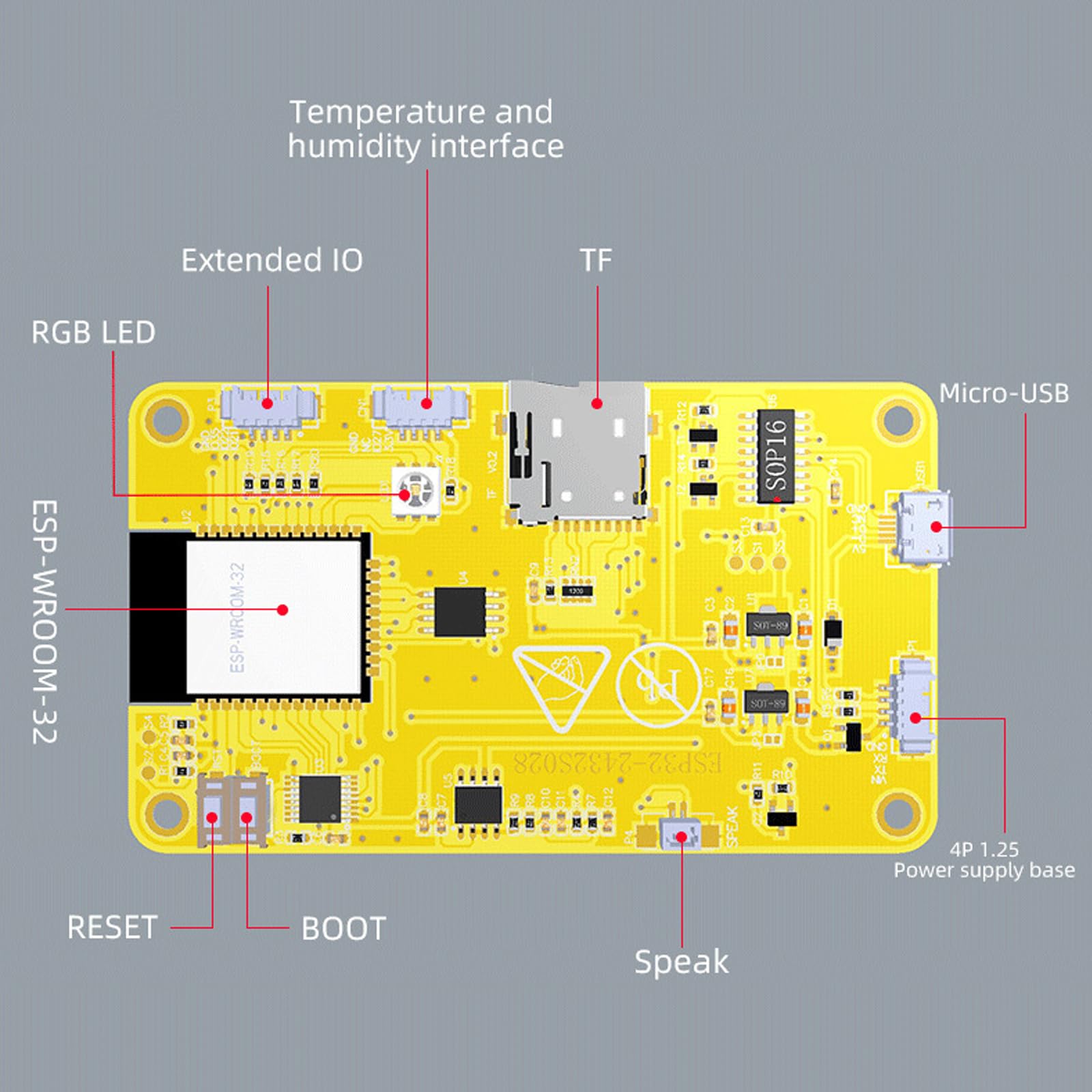 Vegena ESP32 wyświetlacz 2,8 cala, ekran dotykowy TFT kompatybilny z WiFi 240 x 320 WiFi + moduł Bluetooth, panel rozwojowy, moduł TFT z Arduino/LVGL