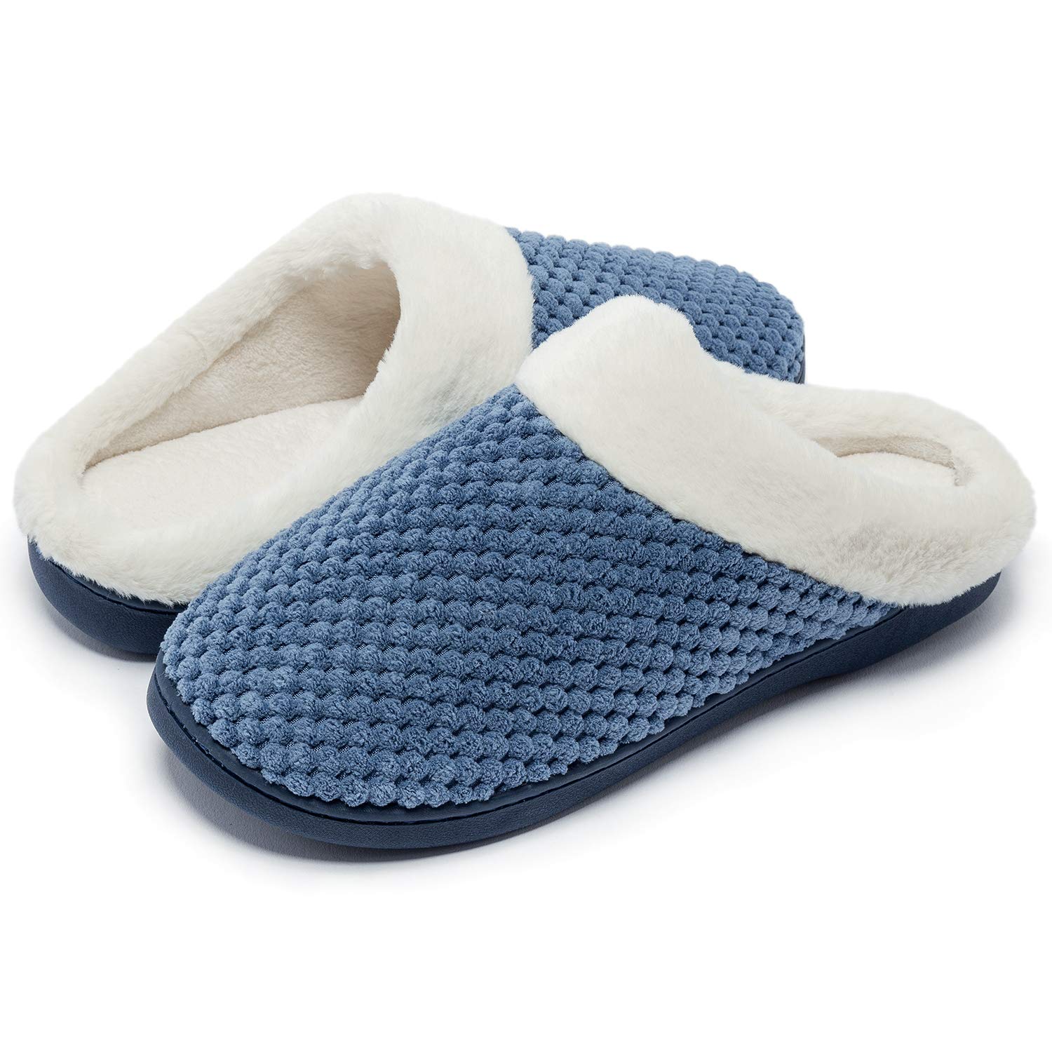 Kuako Inverno Pantofole Donna Peluche Ciabatte Caldo Comode Scarpe da Casa Antiscivolo Memoria Schiuma Pantofole Interno Esterno