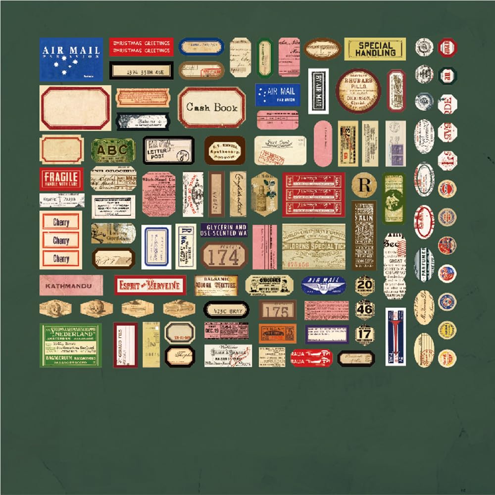 ZXMNBHStickers for Scrapbooking Kit Retro Wave Aesthetic Paper Diary Planner Junk Journaling Decorative Supplies 200 Pcs/Pack