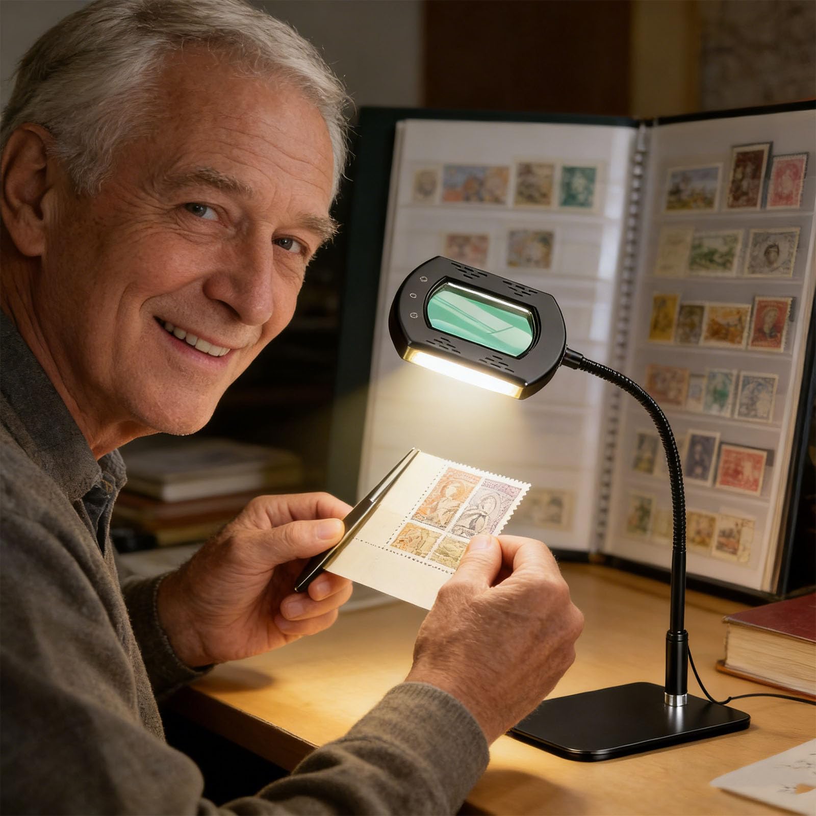 Agrandisseur tactile carré à LED renforcé avec éclairage sensible et positionnement modifiable pour une meilleure connaissance d'observation Magazine LED