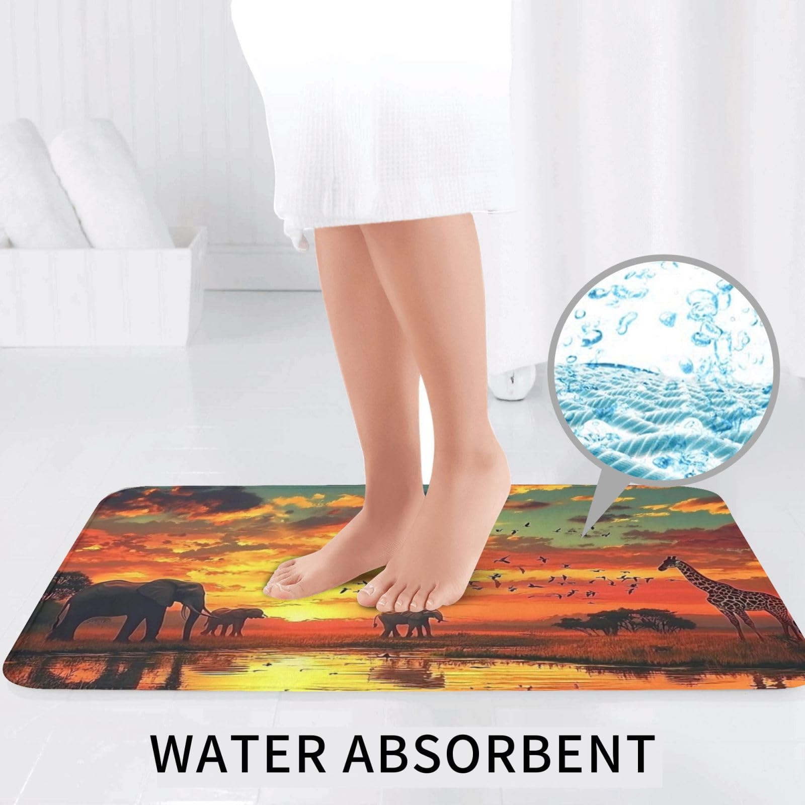 Set di 3 tappeti da bagno in memory foam, morbidi e assorbenti a forma di U, decorazione per la casa, asciugatura rapida