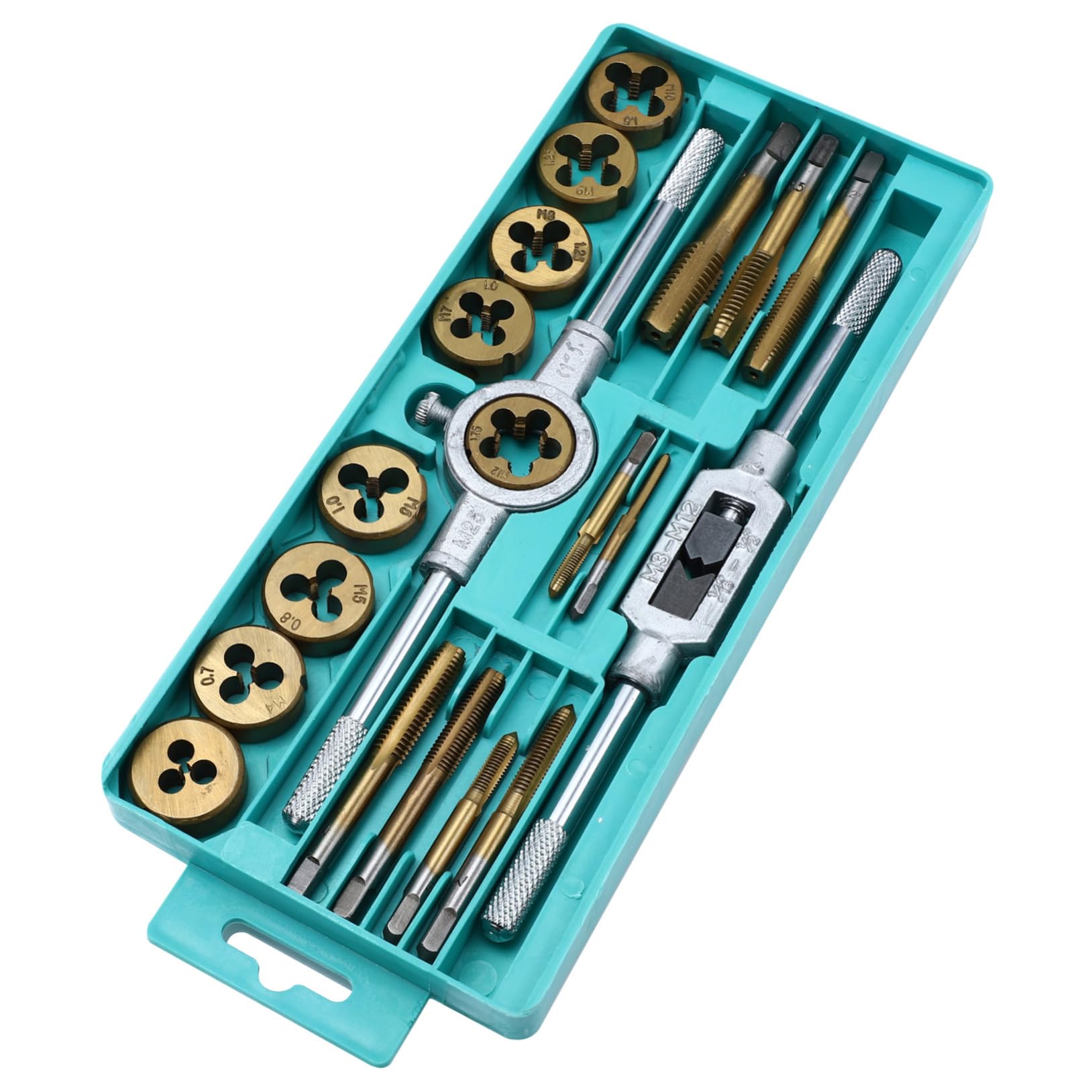 iplusmile Machos y Terrajas Herramientas para Roscar Llave para Machos de Roscar para Trabajos de Bricolaje Casa y Taller de Mecánica