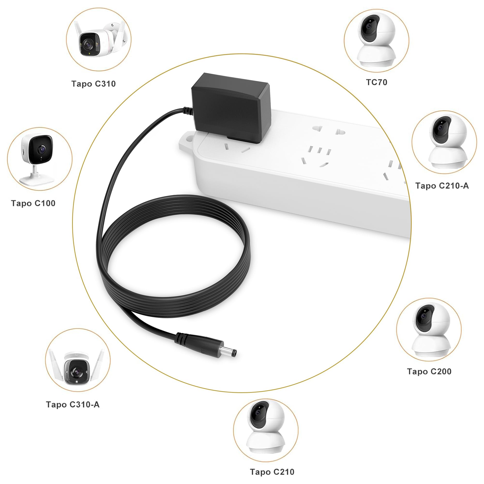 Amazon.com: Omilik UL 9V Power Supply for TP-Link Tapo Camera C100