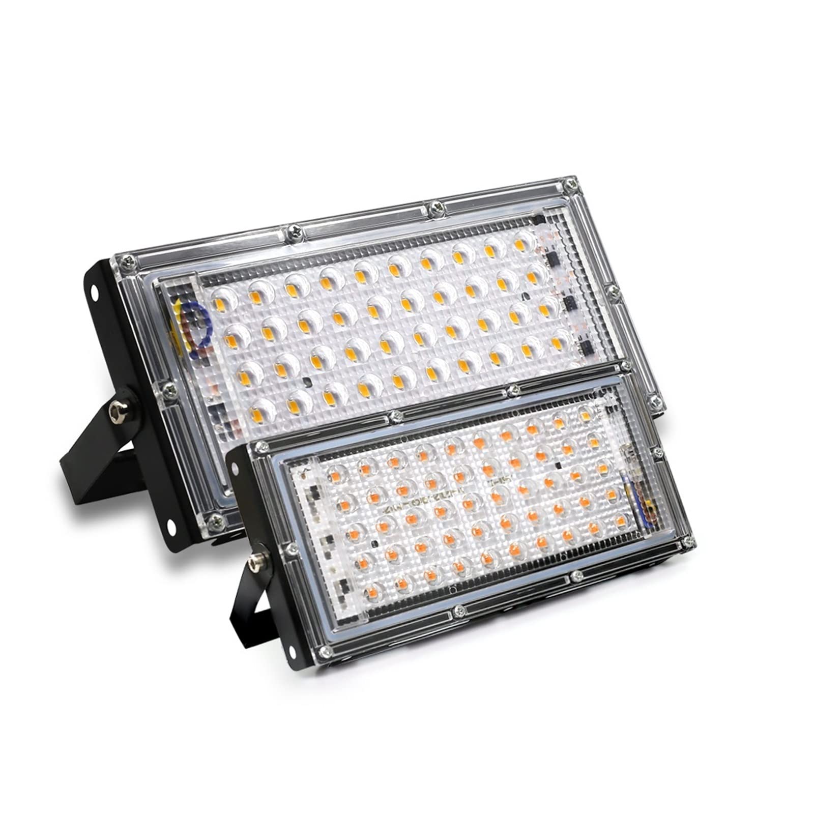 Światło powodziowe LED 2PCS/Lot 5 0W LED Oświetlenie zewnętrzne reflektorów IP65 Wodoodporne światło powodziowe lampy ulicznej DOPROWADZIŁO Reflektor reflektora Na zewnątrz wodoodporny(Warm White)