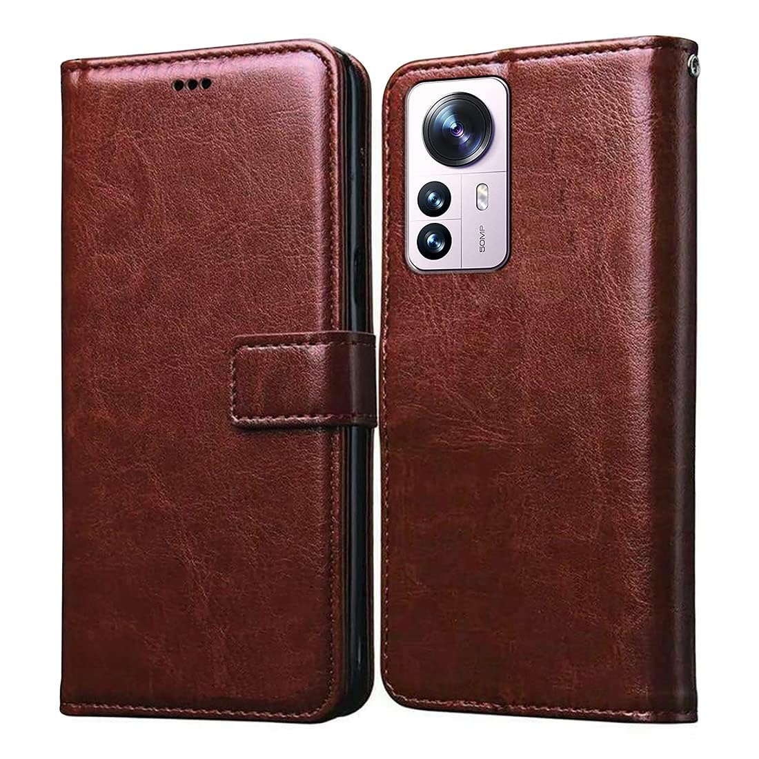 Xiaomi 12 Pro Flip Cover - Leather Wallet Case -1