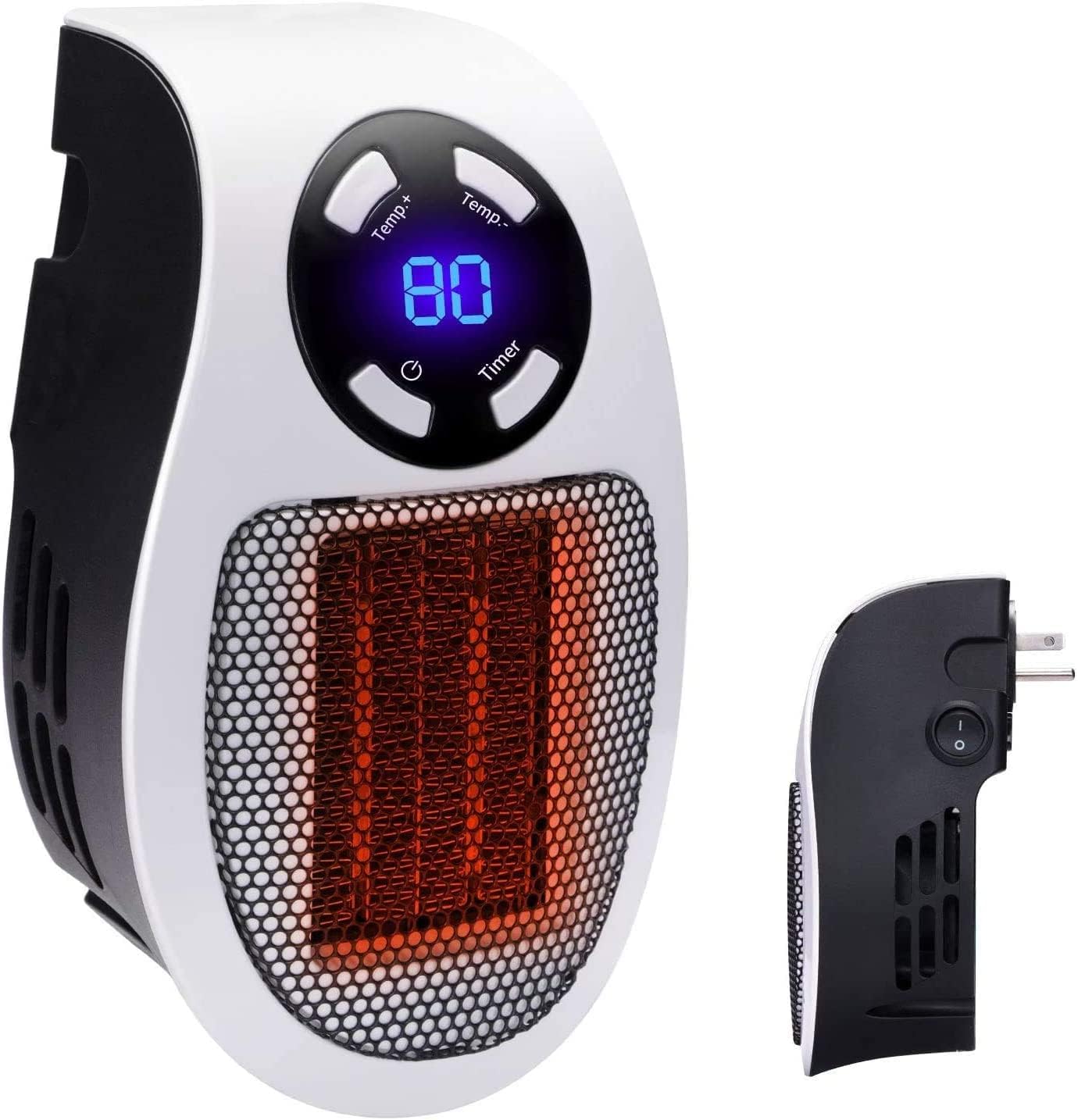 Brightown 350W Space Heater: Programmable Wall Outlet Space Heater As Seen  on TV with Adjustable Thermostat u0026 Timer u0026 LED Display for Office Dorm Room  (Black) : Amazon.ca: Home
