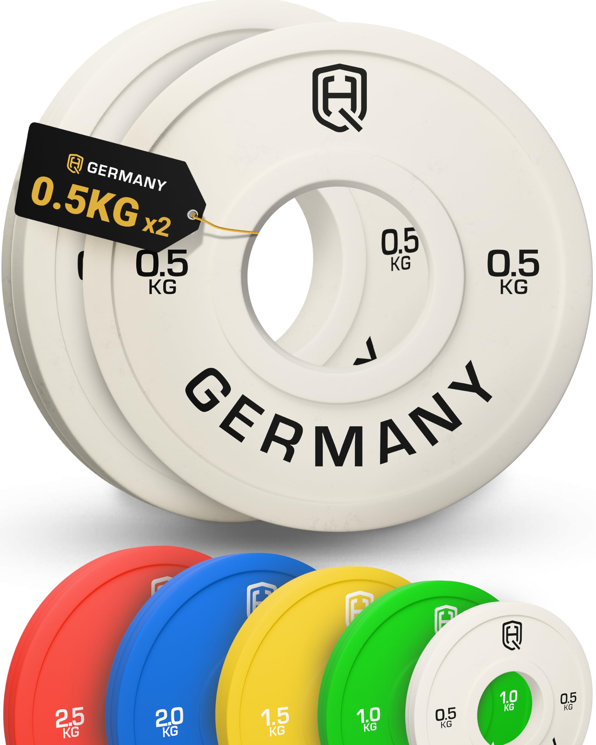 HQ Germany® Fractional Plates 0,5-2,5kg [±10g Kalibriert] - Hantelscheiben 50mm