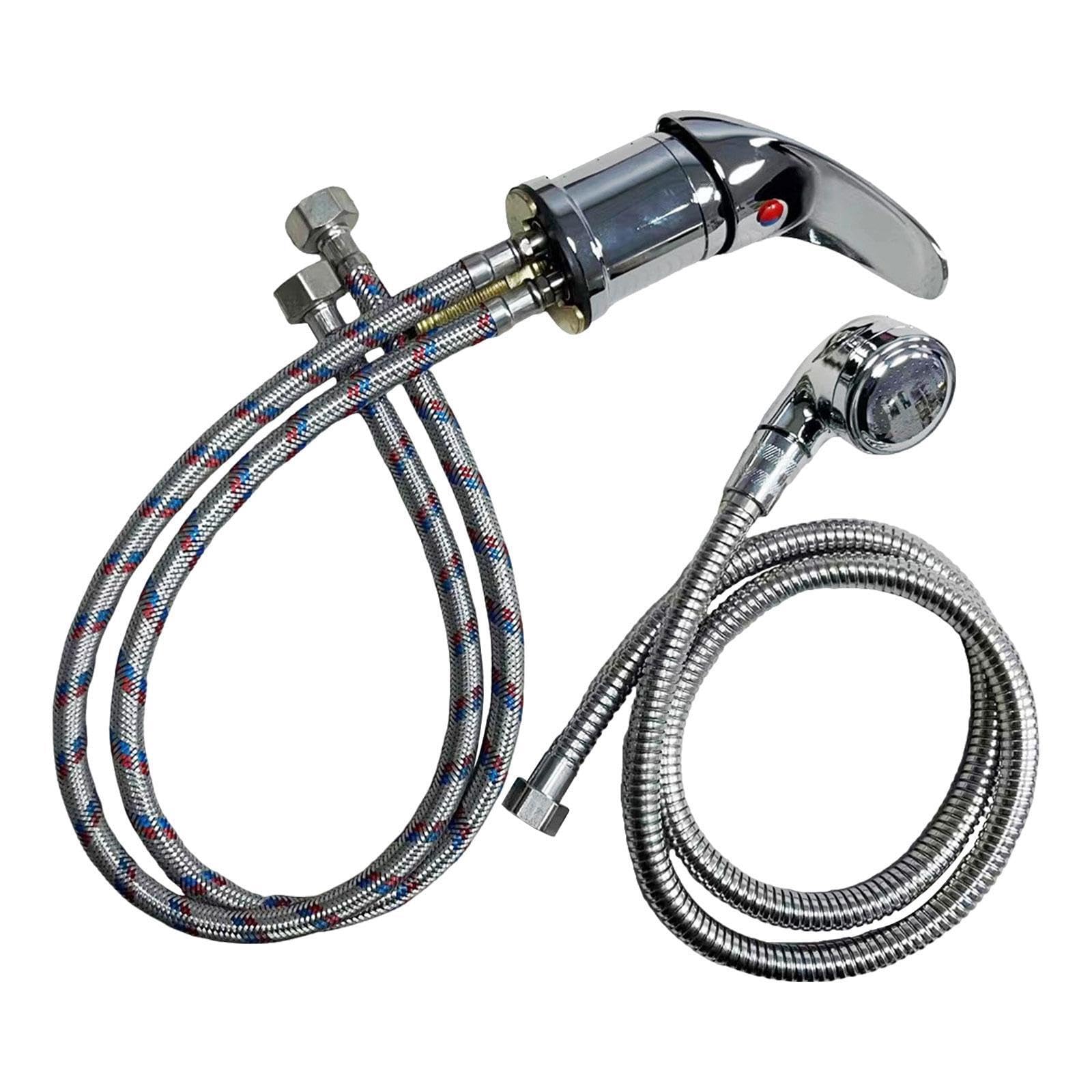 Pixzcsa Shampoo Bowl Faucet And Sprayer Set Built For Rigors Of Salon Ensuring Efficient Hair Washing Sessions Salon Water Faucet Set With Hose And Sprinkler