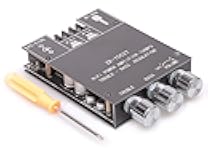 100W+100W Amplifier Board with Treble and Bass Control, DC 9-24V, BT and AUX Inputs, 2.0 Channel Stereo AMP Board for DIY Wireless Speakers, Password Free (ZK-1002T)