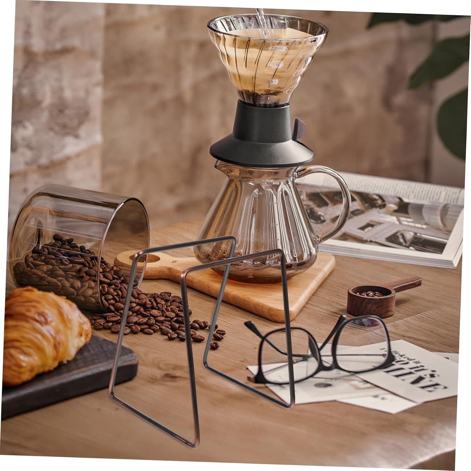 Metal Coffee Filter Holder Dripper Stand Filter Cup Holder for Antique Brass