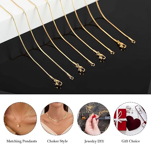 Miniatura 5 de Cadena de joyería para hacer joyas, cadenas de acero inoxidable chapadas en oro, suministros para hacer joyas a granel