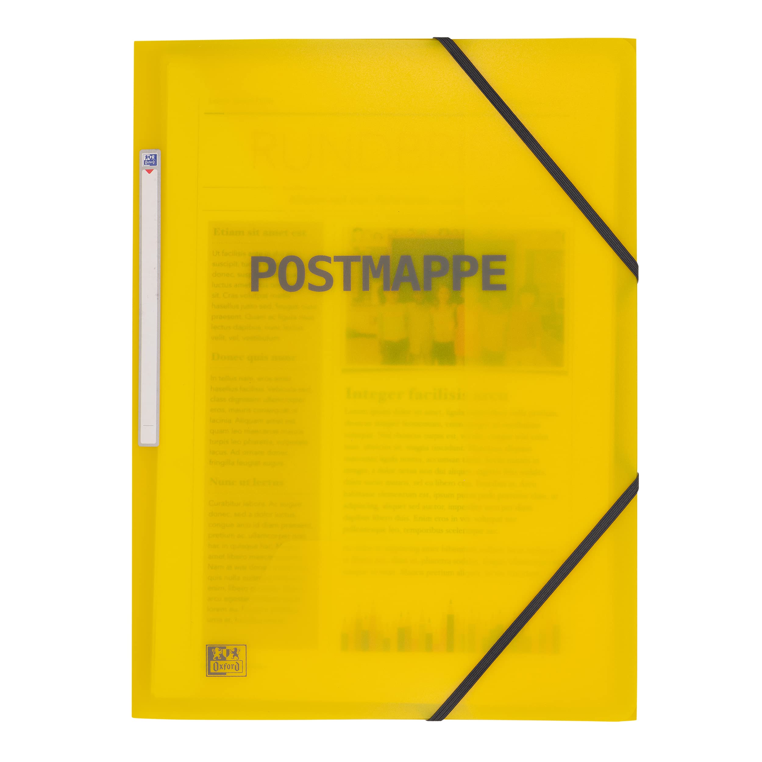 PAGNA Postmappe DIN A4 PP Gelb Mit Motivdruck