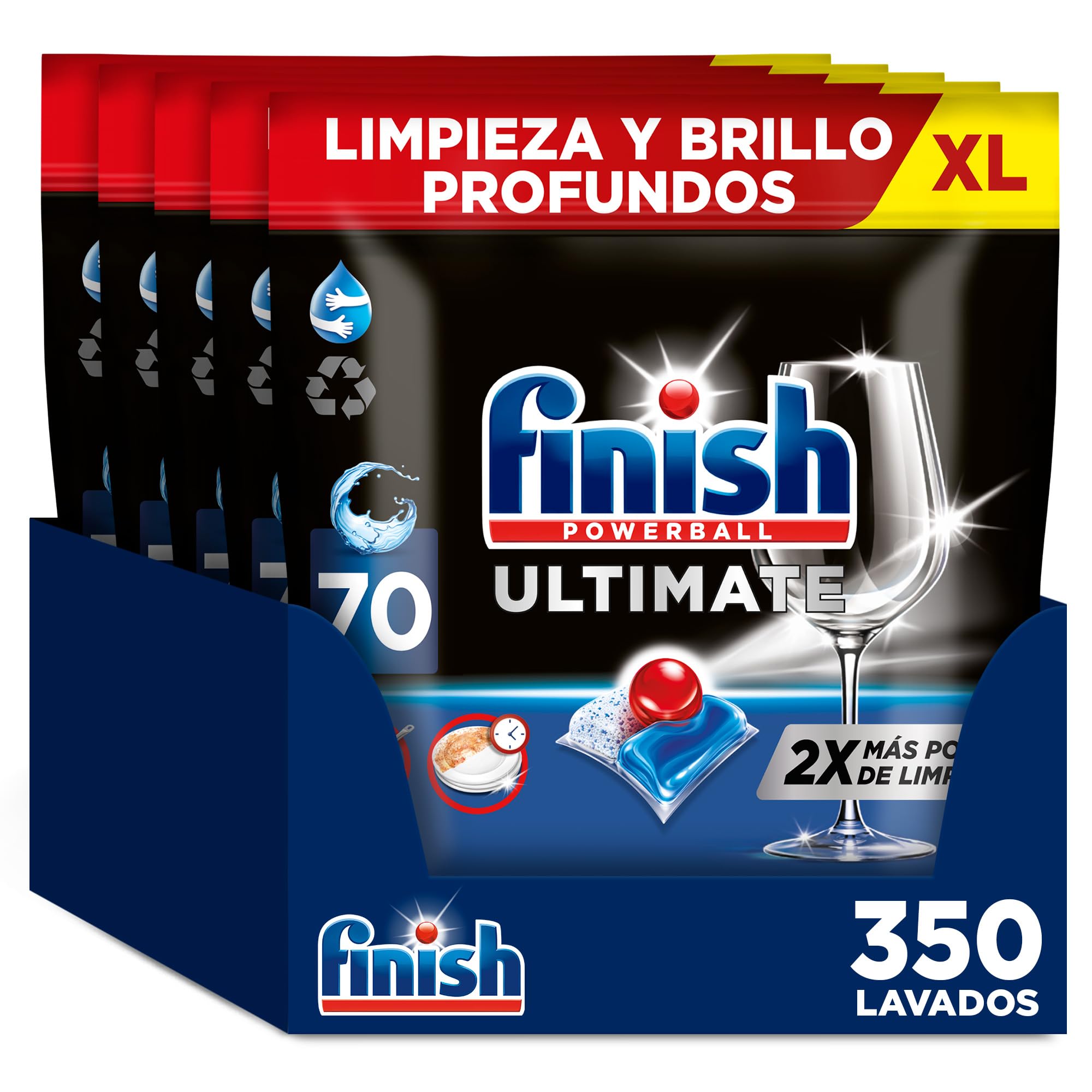Finish Ultimate 350 Pastillas para lavavajillas