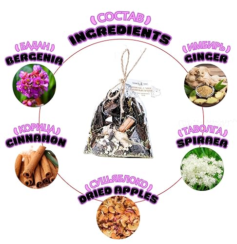 Miniatura 2 de Taiga Cache Bolsa de té de hierbas, colección de pan de jengibre con mezcla de hierbas siberianas silvestres, hojas sueltas 50 g  1.76 oz