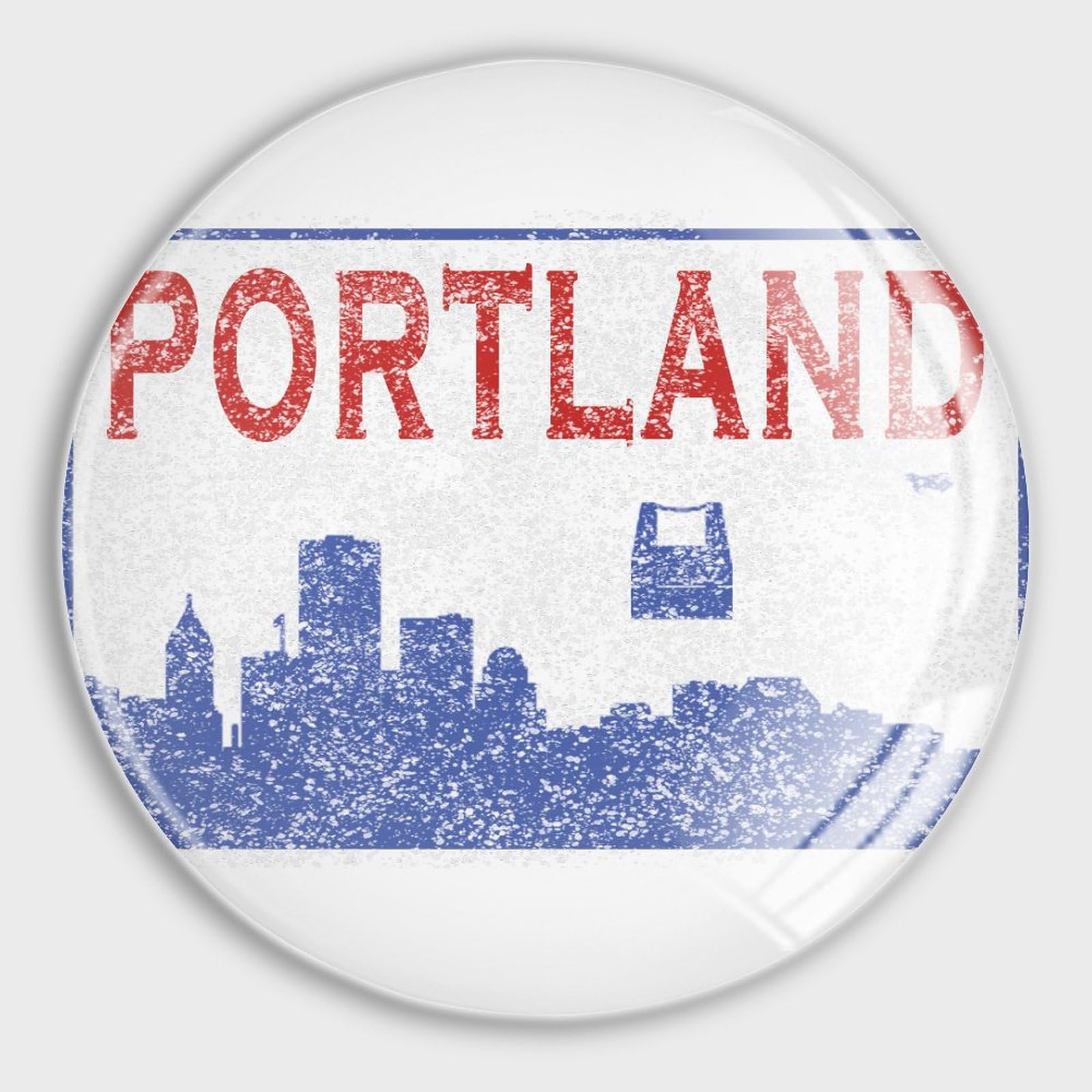 Imanes de nevera con diseño de horizonte de América Portland para pizarra blanca, recuerdo de la ciudad, imanes pequeños, imanes decorativos lindos para oficina, cocina, taquilla, 4 piezas