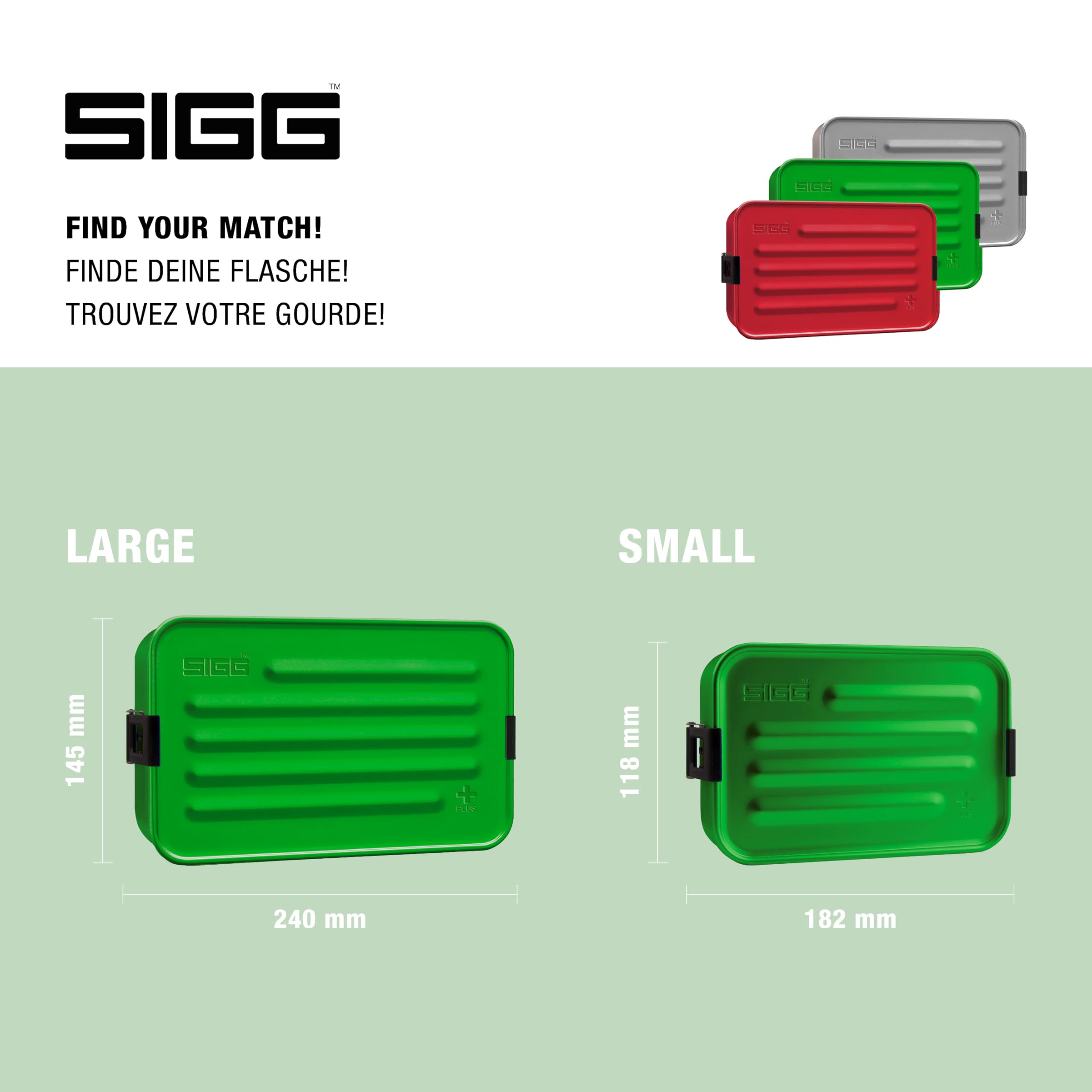 SIGG - Alu Lunchbox Plus - Brotdose Mit Unterteilung - Preisgekrönt - Spülmaschinenfest & Mikrowellengeeignet - Absolut Dicht - Federleicht - S, L