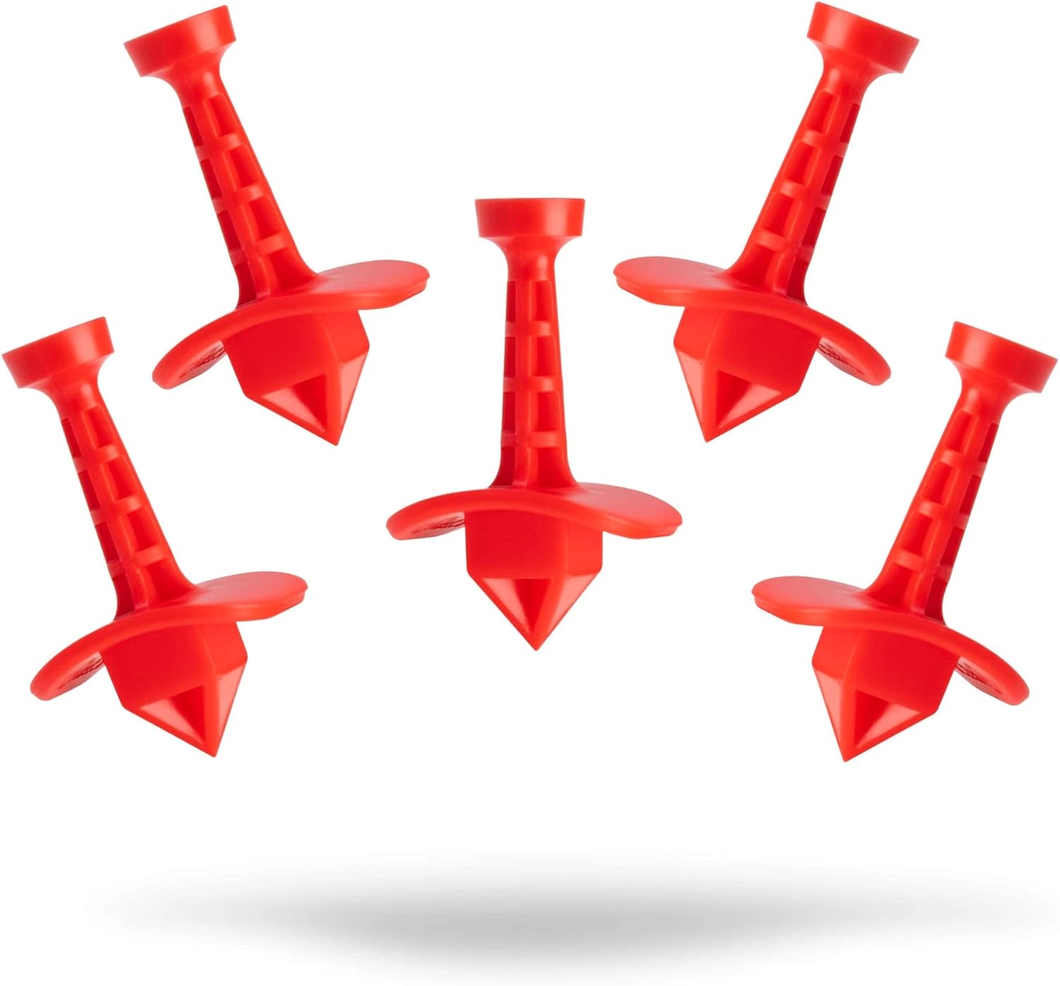 Pins & Aces x Shottee Golf Tee 5 Pack - Fits Any Beverage Can Shotgun Drinking Tool - Fun, Beer Golf Accessory Great Gift for Birthdays, Bachelor Party, & More (Red) : Sports & Outdoors