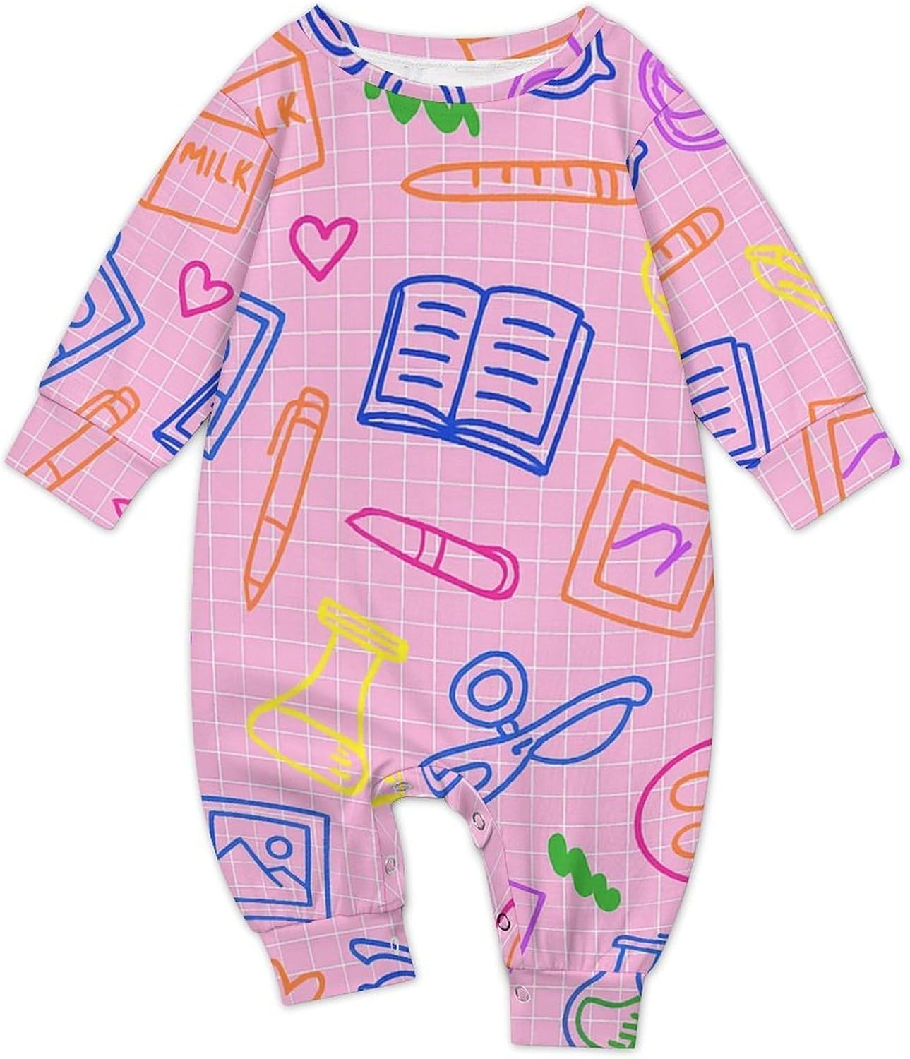 Newborn Baby Romper Clothing Cute Infant Long Sleeve Clothes Jumpsuit Playsuit One Piece Outfit for Boy Girl