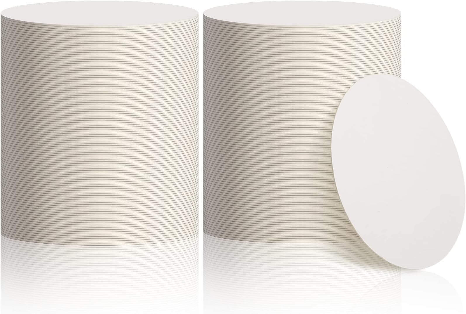 TaoBary200 Pcs Disposable Paper Bar Coasters Bulk, 4 Inch Cardboard Coasters Blank for Drinks DIY Crafts Arts Wedding (White)