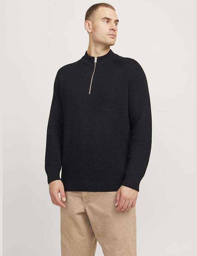 Jack & Jones PREMIUM JJEPERFECT HALF ZIP - Trui - blau/donkerblauw