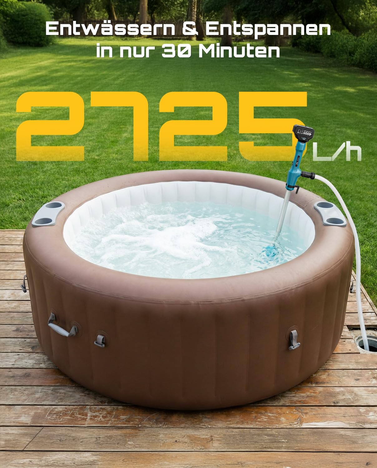 Seesii Pompa di trasferimento senza fili per acqua/diesel