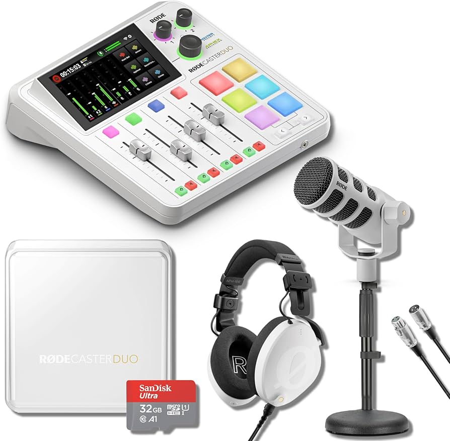 Amazon.com: Rode RODECaster Duo Streaming Mixer (White) with