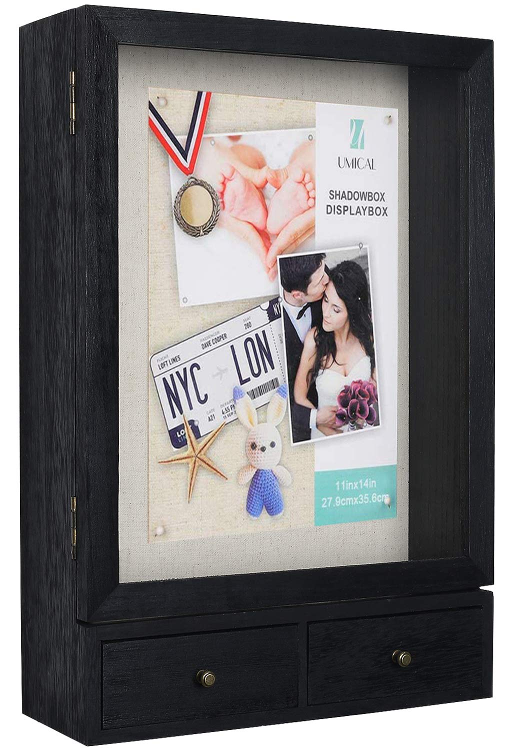 Buy BONKON Shadow Box Frame 11x14 Shadow Box Display Case with 2