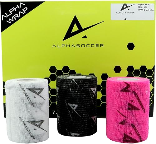 Miniatura 2 de Alpha Wrap - Caja de cinta atlética - Cinta preenvolvente para espinilleras, juego de cinta de fútbol deportivo