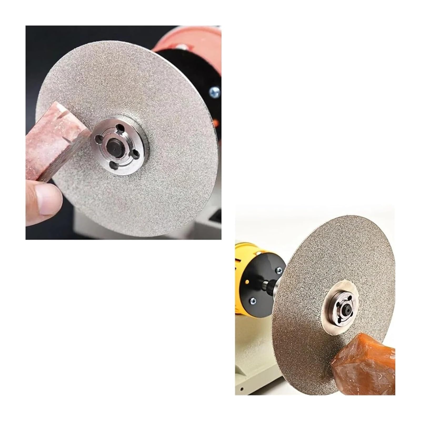8Inch 200mm Diamond Coated Lapping Disc Grit 60-2000 12.7mm Hole Flat Lap Wheels Abrasive Grinding for Gemstone Jewelry-Rock(80 240 400)