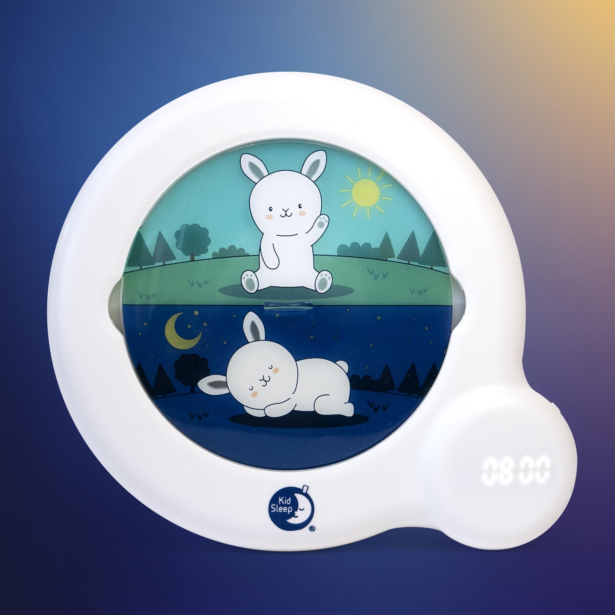 Pabobo – Indicador de Despertador Kid'Sleep Essential, para Dormir más Tiempo y tapprivilegiar el Tiempo. Luz Nocturna educativa. Programación fácil, Bloqueo de los Padres. Modo Silencio o Alarma de