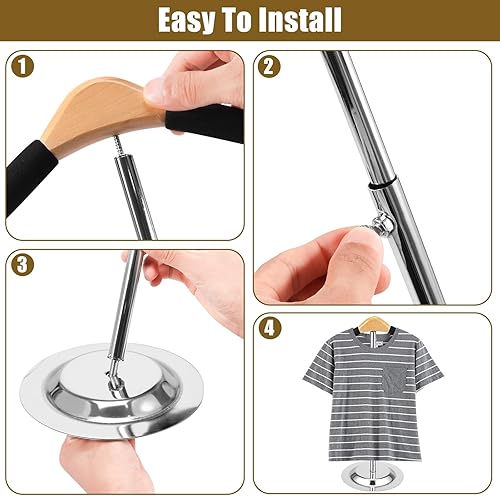 Miniatura 4 de Soporte de hombro flexible ajustable para camisetas, soporte para camisas, estante portátil de exhibición de ropa, soporte de exhibición de