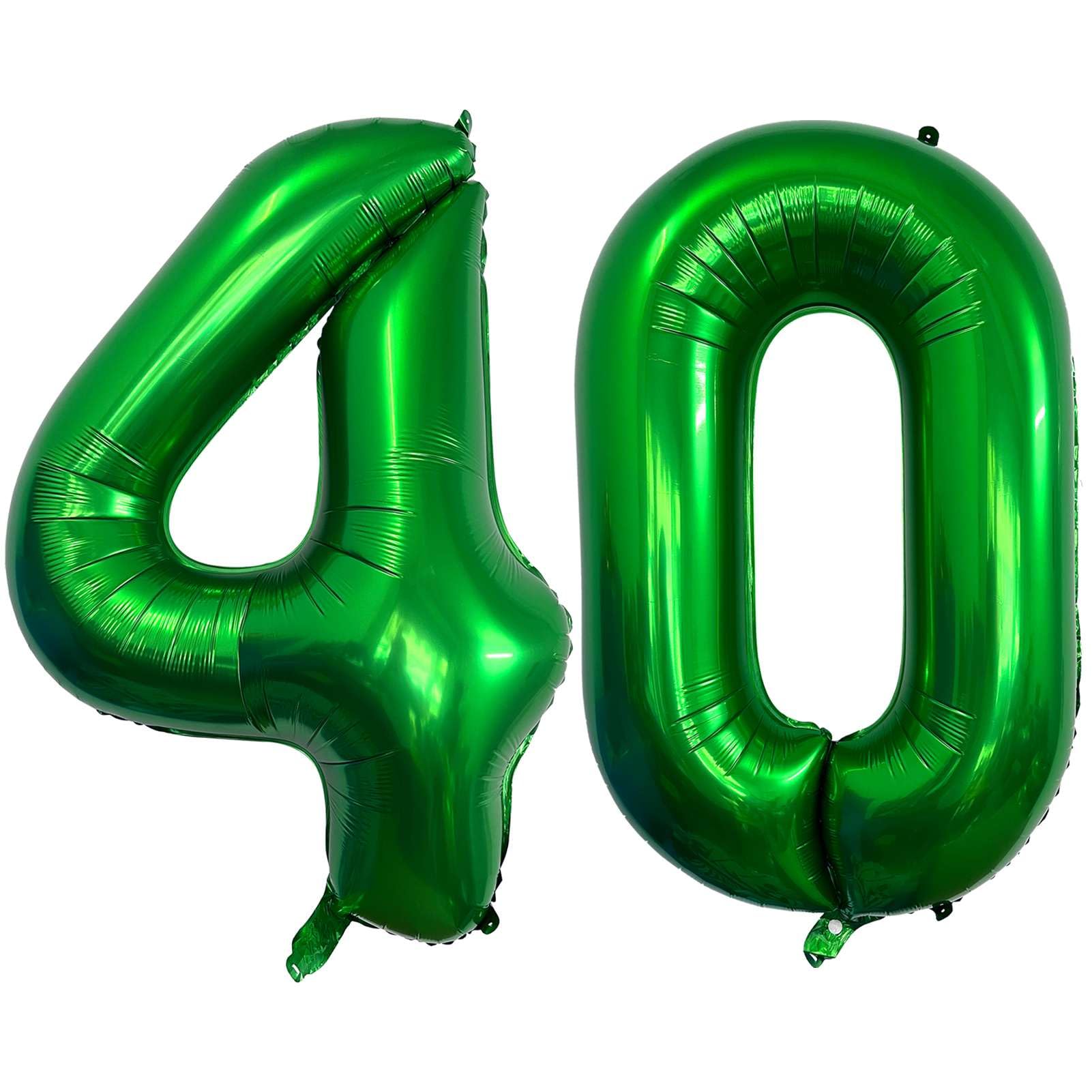Dark Green 40 Number Balloons, 40 Inch Giant Number 40 Balloons Foil Mylar Helium Dark Green Number Balloons for 40th Birthday Party Supplies