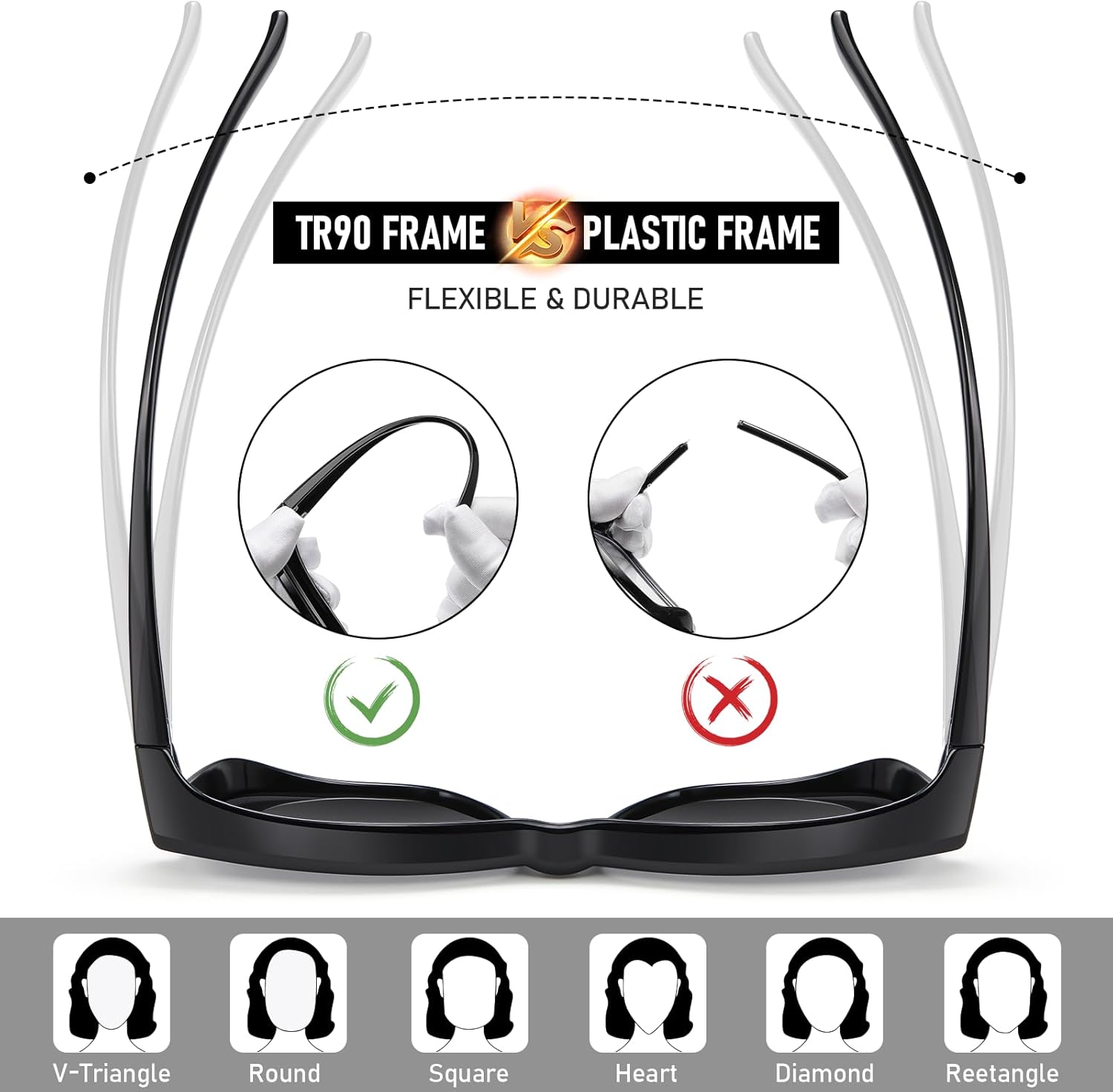 GEGURI Polarized Sunglasses Fit Over Glasses for Men Women, Oversized Square Sun Glasses UV400 Protection Shades - Image 7