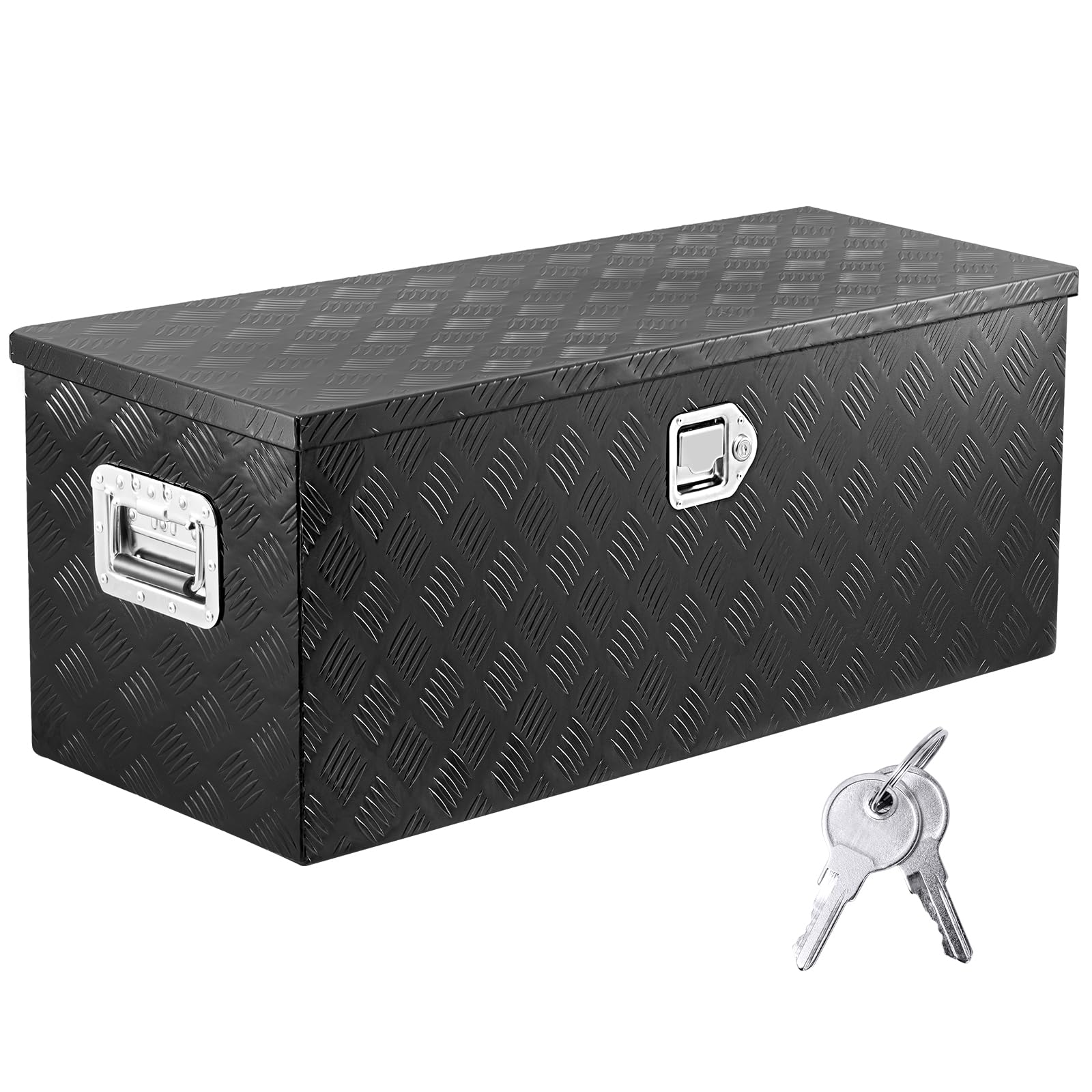 Widest 36 Inch Aluminum Truck Tool Box, Heavy Duty Truck Bed Toolboxes with 2 PCS Keys, 36"Lx15"Wx15"H Tool Chest Storage Organizer for Truck Bed Storage,Trailers,Pickup,RV, All-Weather Use,black