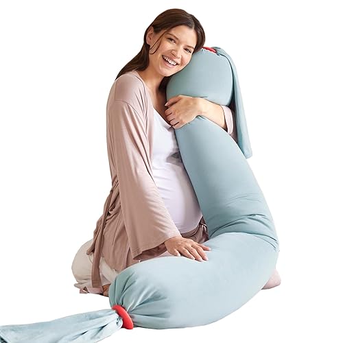 bbhugme Almohada de embarazo ajustable  Soporte de cuerpo completo para dormir de lado  Firmeza y forma ajustables  Soporta espalda, piernas,