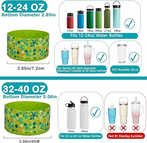 Miniatura 2 de Protective Flask - Bota de silicona de 12 a 40 onzas para botella de agua Hydro Flask, y compatible con Stanley Tumbler, Yeti, Simple Modern,