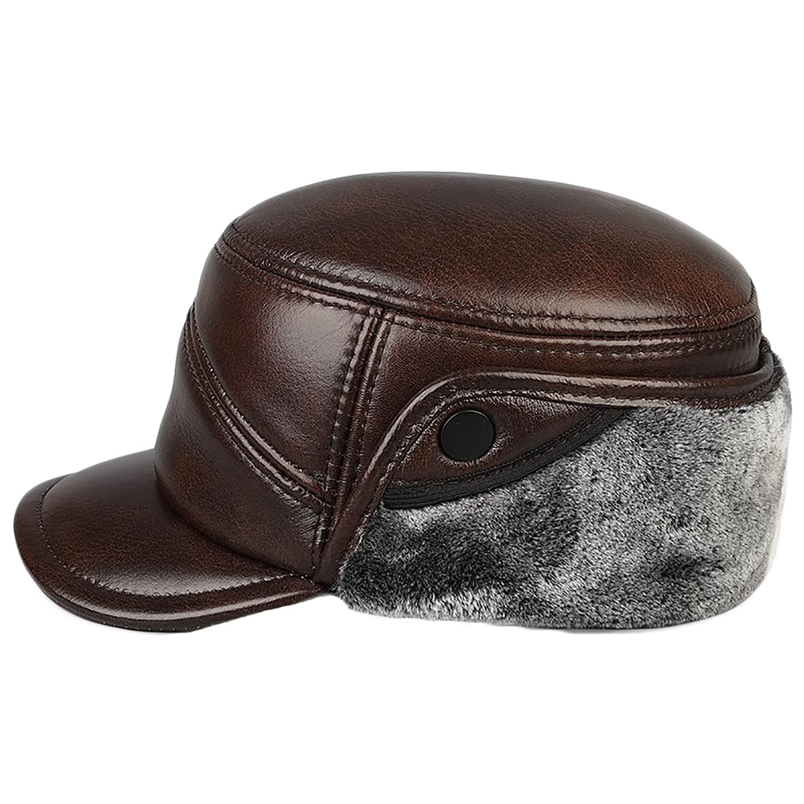 G&F Uomini Cappello Bomber Trapper Berretto Spessi Cappelli Aviatore con Paraorecchie Inverno per Persone Mezza età e Anziani