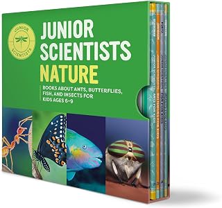 Rockridge Press Junior Scientists Nature Box Set: 4 Engaging Science Books on Ants, Butterflies, Fish & Insects for Kids Ages 6-9