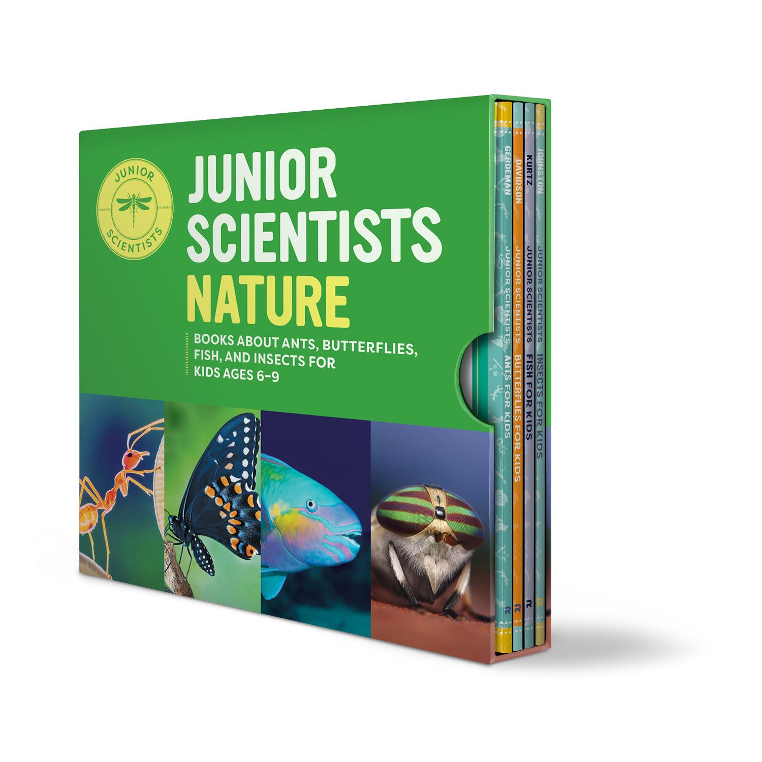 Rockridge Press Junior Scientists Nature Box Set: 4 Engaging Science Books on Ants, Butterflies, Fish & Insects for Kids Ages 6-9