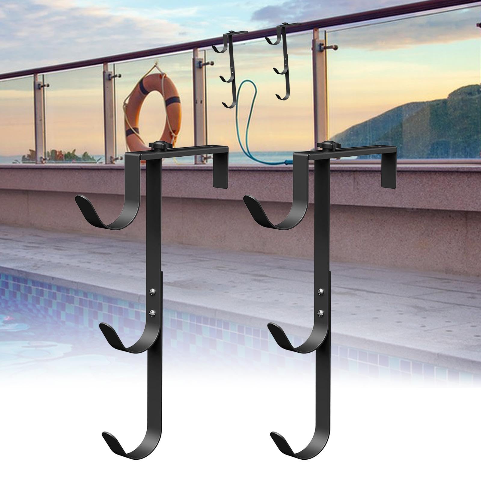 para Pértigas de Piscina, Soporte para Pértigas de Piscina para Skimmer de Piscina O Cerca