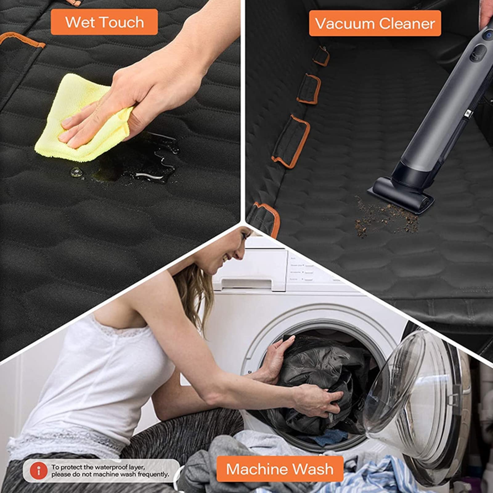 Funda Asiento Coche Perros Y Cinturón De Seguridad,Protector Asiento Coche Perro con Malla,Impermeables Y Antideslizantes Alfombrilla Coche Perro para Coche, Camiones, SUV