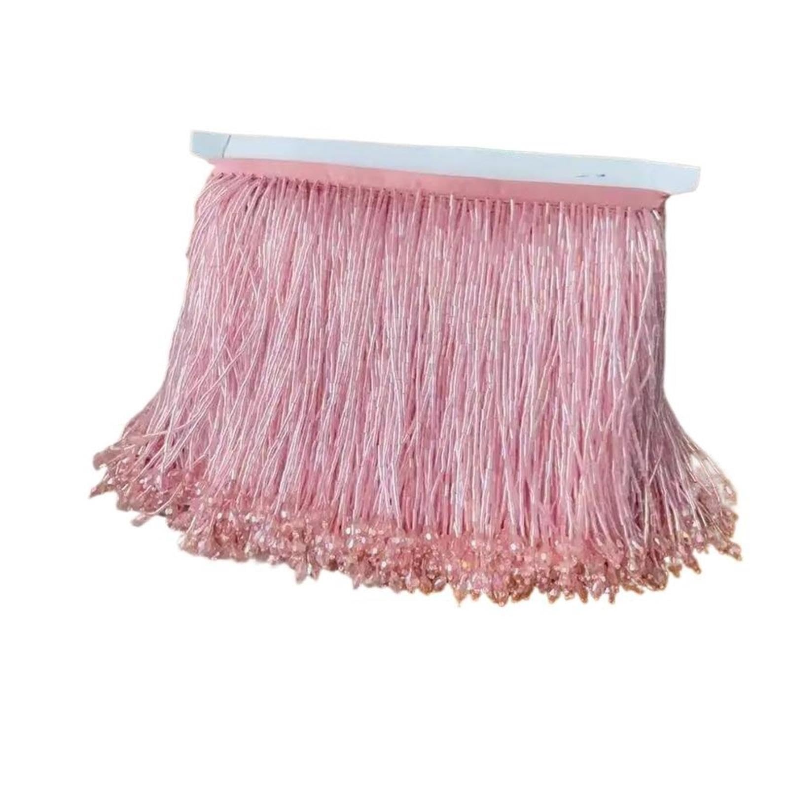 Nappe in pizzo fatte a mano con perline di cristallo alte 16 cm